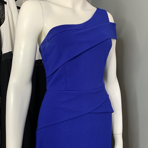 Windsor Peplum Blue royal Long Dress Gown Formal Evening Bodycon Small - Picture 9 of 10